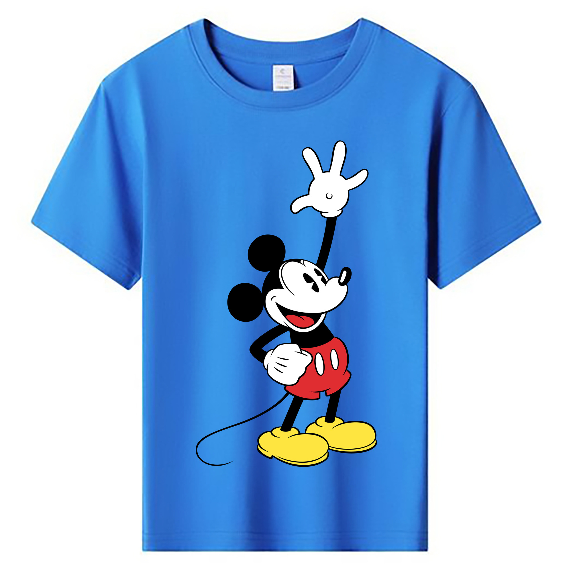 ミッキーマウス Mickey Mouse 綿100％キッズTシャツ（フロントプリント）